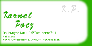kornel pocz business card